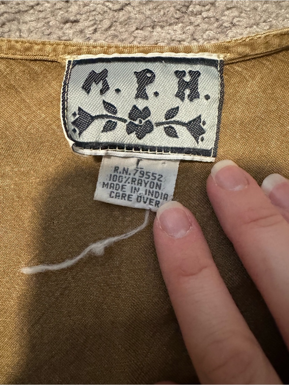 Vintage M.P.H. Embroidered Patchwork Dress - Picture 2 of 5